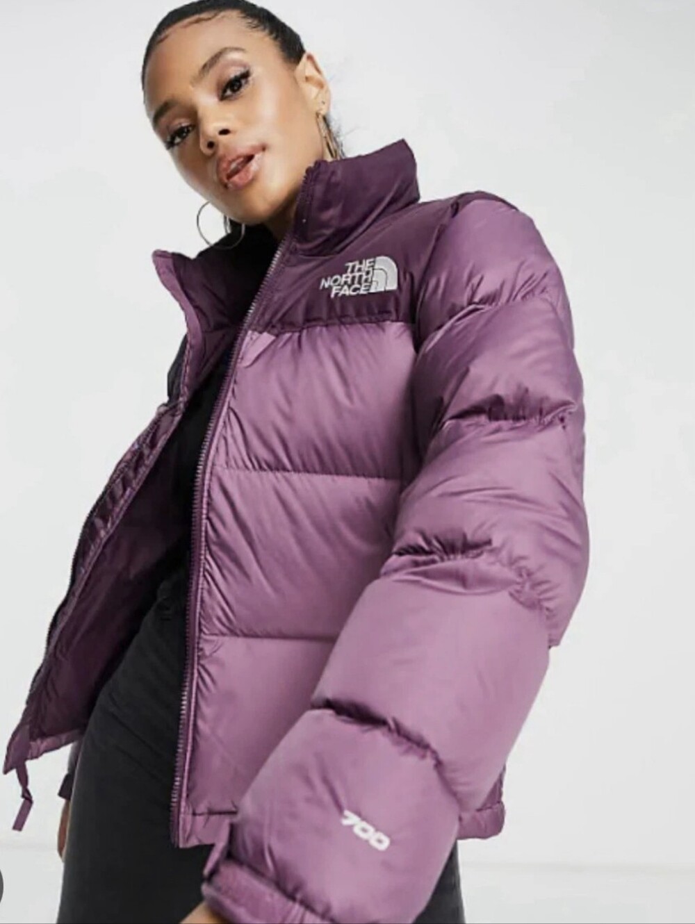 The North Face Women's 1996 Retro Nuptse Down Plum Purple Puffer Jacket Large